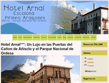 Tablet Screenshot of hotelarnal.com